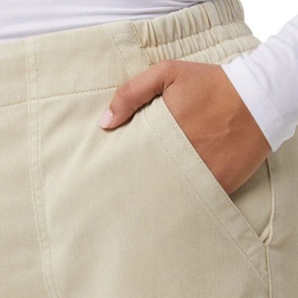 32 DEGREES Ladies Knit Twill Pant XXL-20 Flat Front Elastic Waist Cream 2XL NWT - Picture 7 of 12